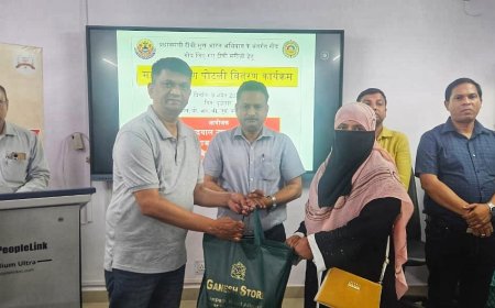 लखनऊ विश्वविद्यालय द्वारा गोद लिए गए टीबी मरीज़ों वितरित की गयी पोषण पोटली