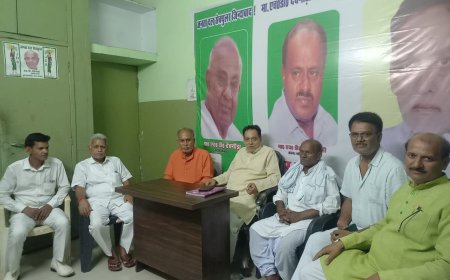 ओंकार सिंह के नेतृत्व में हर्षोल्लास से मनाया गया एच डी देवगौड़ा का जन्मदिन।