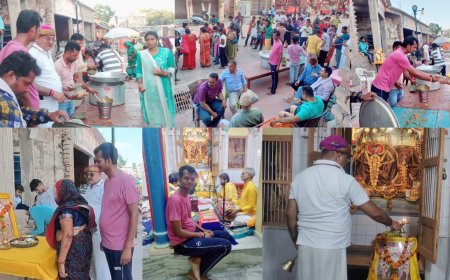 लश्करी मंदिर में ज्येष्ठ माह के तीसरे मंगलवार पर उमड़ी आस्था,प्रसाद पाकर तृप्त हुए श्रद्धालु