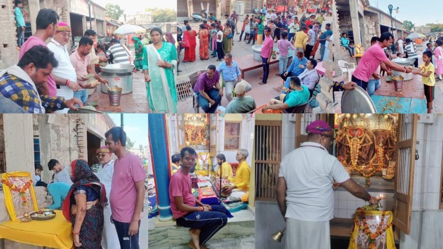 लश्करी मंदिर में ज्येष्ठ माह के तीसरे मंगलवार पर उमड़ी आस्था,प्रसाद पाकर तृप्त हुए श्रद्धालु