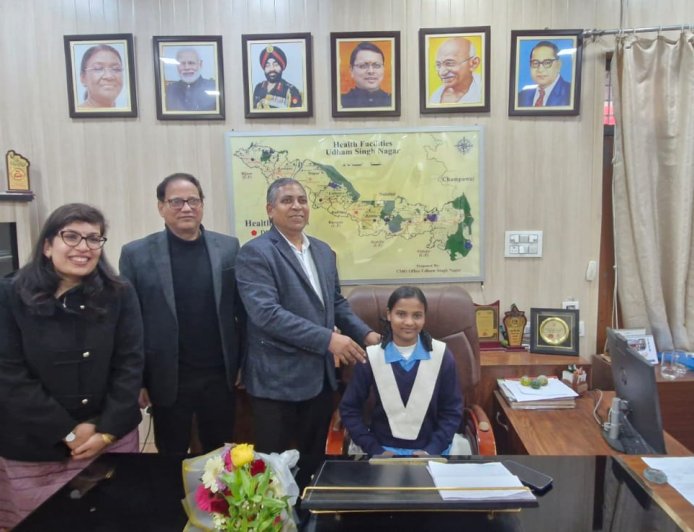 रुद्रपुर में राष्ट्रीय बालिका दिवस पर बालिकाओं को सम्मानित कर प्रेरणा दी गई