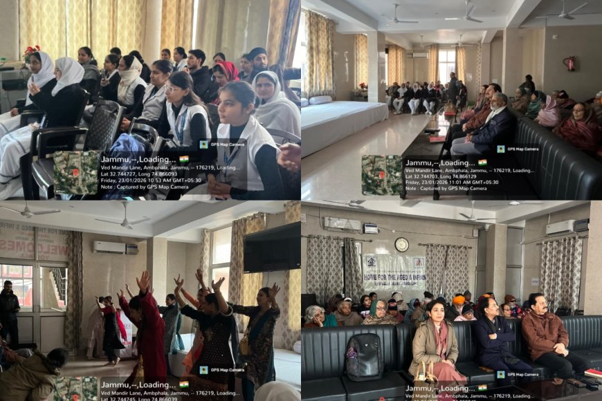 बी एन कॉलेज ऑफ नर्सिंग, जम्मू के विद्यार्थियों का वृद्धाश्रम,  भ्रमण