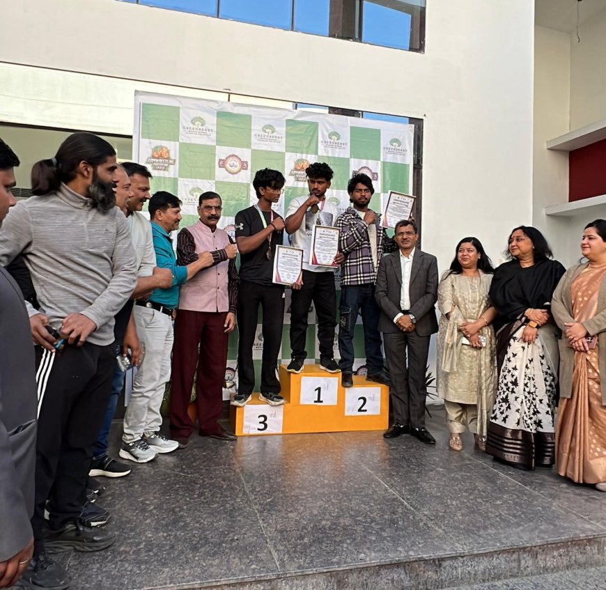 ग्रीनबेरी वर्ल्ड स्कूल में राज्य स्तरीय आर्म रेसलिंग चैंपियनशिप का सफल आयोजन